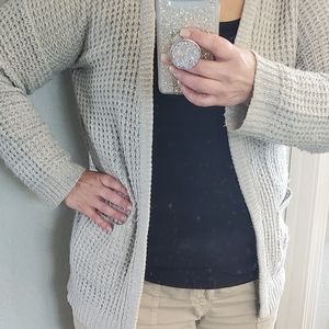 Grey knit cardigan sweater type by rue21